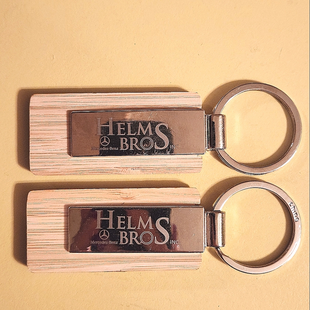Pair of Mercedes Benz Helms Bros Keychains